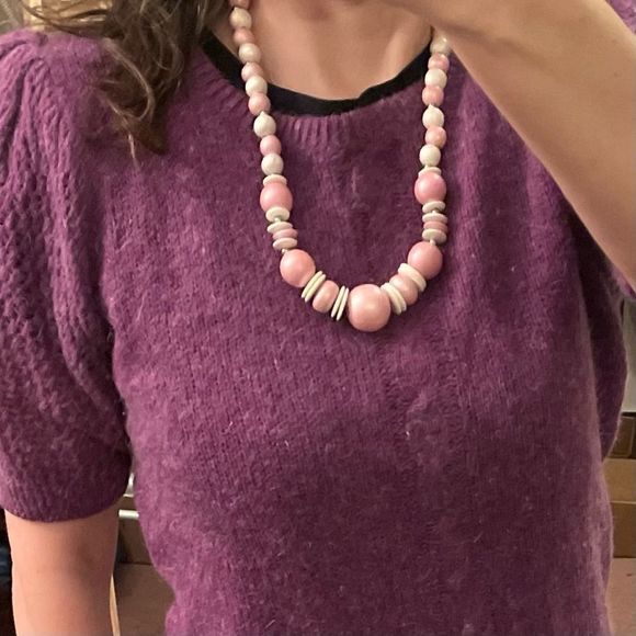 Vintage Wooden Beaded Necklace - Picture 3 of 3